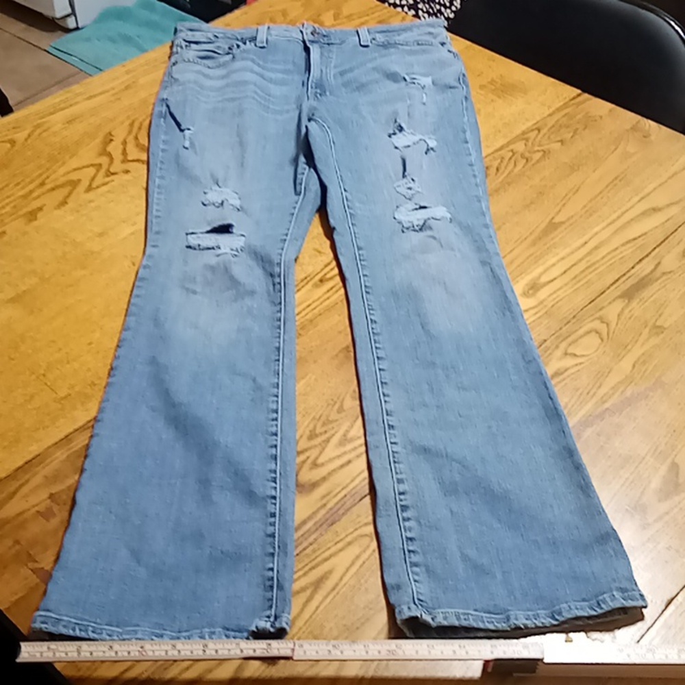 LEVI'S 725 Jeans Womens 32 Blue HIGH RISE BOOTCUT Pants Preowned Flare ? Used